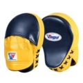 Muay thai curved hand target blue and yellow one