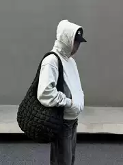 cleanfit Bag Cos Cloud Bag Crossbody Bag Men's High-end Sense Large Capacity Black Large Bag Men's Satchel