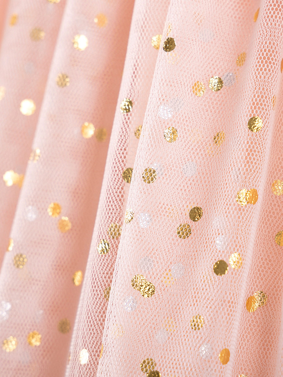 Girls' Autumn Tulle Princess Dress, Cartoon Cotton Kids' Dress