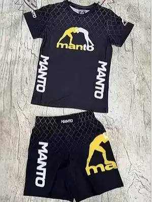 Aliexpress Cross-Border Summer Hot-Selling New Wrestling Ethnic Custom Sports Short-Sleeved T-Shirt Set in Stock
