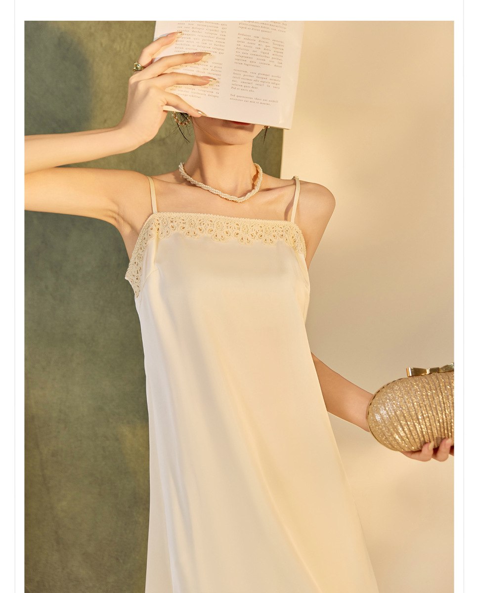 Đầm maxi nữ thêu họa tiết hoa tay phồng cổ chữ V dáng suông — Gạo sợi mây (giao hàng trong 7 ngày), Gạo sợi mây (giao hàng trong ngày)