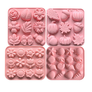 9 different flower-shaped food grade silicone mold chocolate candy jelly jelly mold DIY handmade soap mold