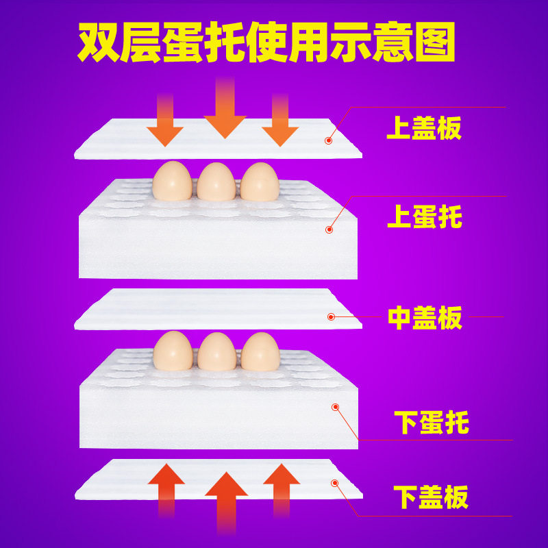 Wholesale egg foam packing box 50 pieces Pearl cotton soil egg express special shockproof anti-pressure carton egg tray