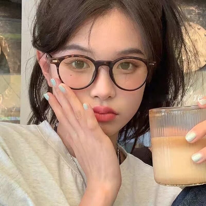 Classic Boston frame myopia glasses men's round frame glasses frame tide small frame glasses women's myopia can be matched