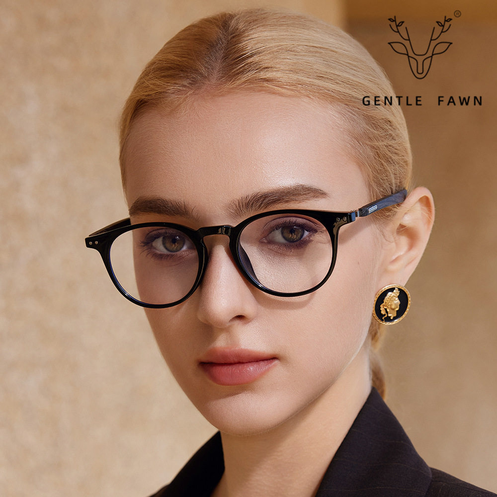 K9152 New Vintage Glasses Women's Ins Small Frame Plain Glasses Frame All-match TR Glasses Anti-blue Glasses Frame