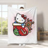 hellokitt Cat Christmas Blanket Thickened Flannel Blanket Cartoon Children's Sofa Blanket Nap Blanket Class A