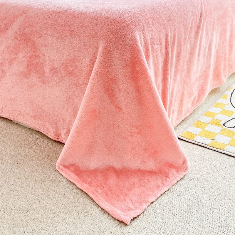 Milk Velvet Bed Four-Piece Set Fleece-Lined 3A Type Snowflake Velvet Three-Piece Dormitory Set 5D Carved Velvet Quilt Cover Thickeneded Version