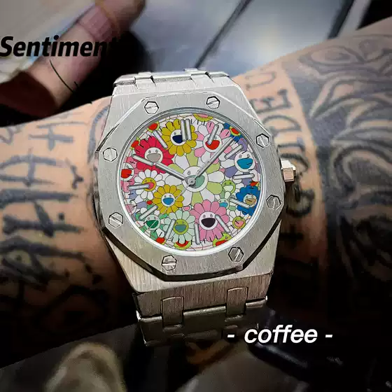 Sunflower design men's watch original 2024 new cross-border wholesale sports luminous waterproof fashion watch