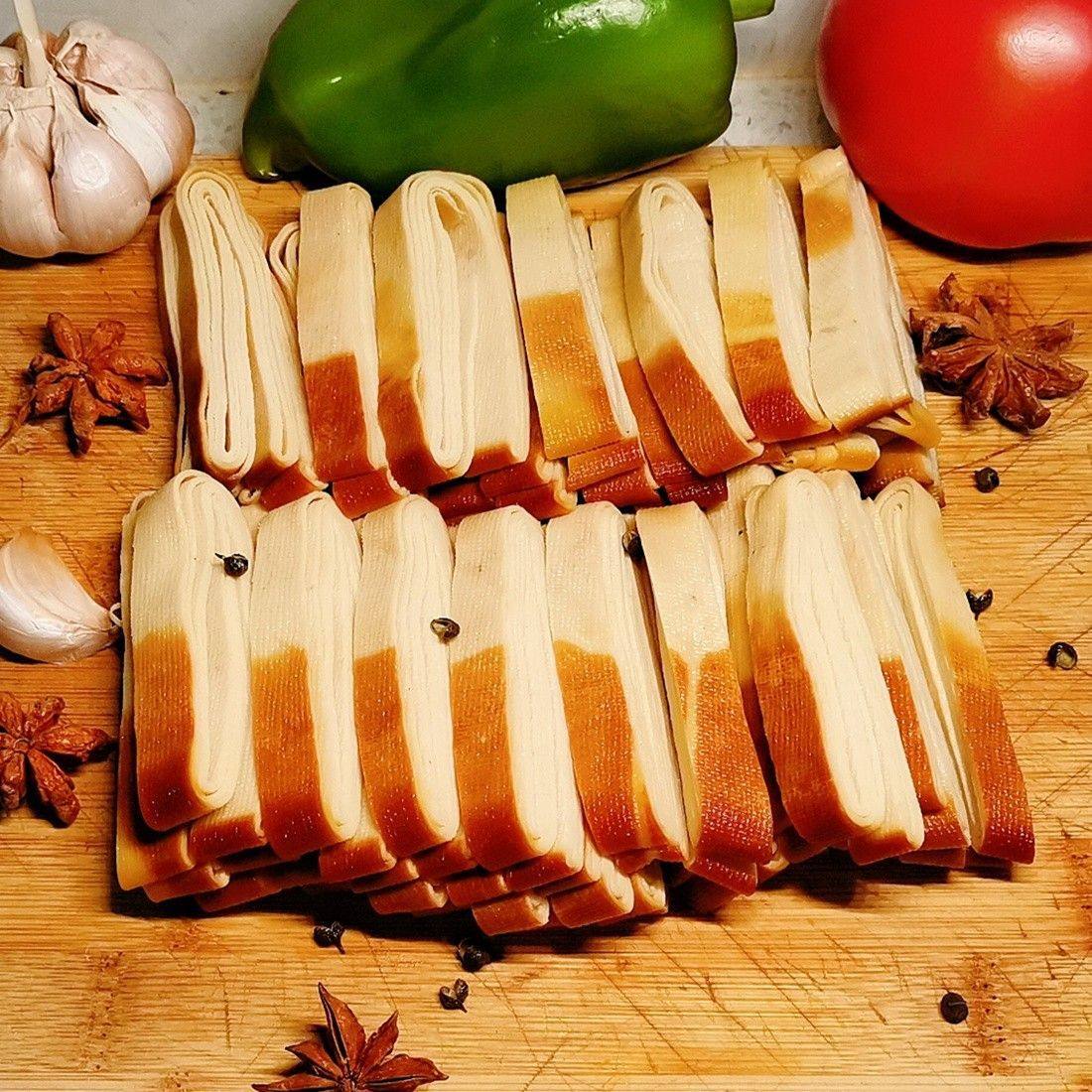 Northeastern Dried Tofu Rolls, Smoked and Marinated Delicacies, Ready-To-Eat Smoked Tofu Rolls, Spiced Bean Rolls, Braised Smoked Dried Tofu Rolls