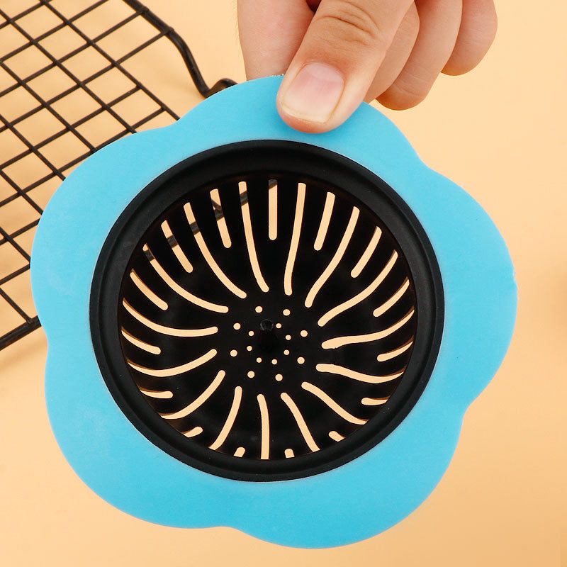 Plum Blossom-Shaped Ins-Style High-Value Sink Filter for Home Kitchen, Creative Draining Basket to Prevent Residue Blockage