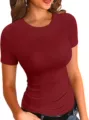 Burgundy short sleeves