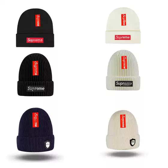 Autumn and Winter Knitted Hats for Men and Women, Couple's Cold Weather Hats, Fleece-Lined and Thickened, Ear-Protecting Warm Knit Pullover Hats, Cross-Border Hot Sale