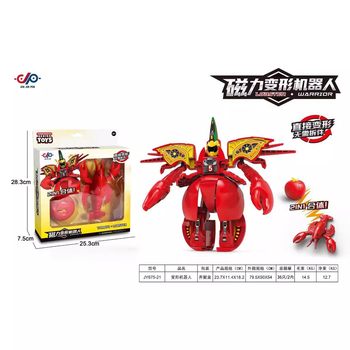 Magnetic Fit Deformation Toy Two-in-One Magnetic Collision Fit Robot Model Lobster Cake Shark Plane