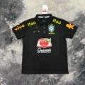 Air jordan style brazil national team polo shirt - black