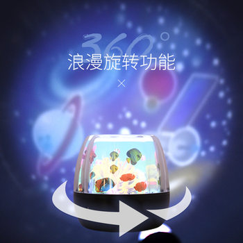 Foreign Trade In-Stock Jellyfish Lamp Aquarium Led Color-Changing Night Light USB Bedroom Projection Lamp Fish Lamp Projection Night Light