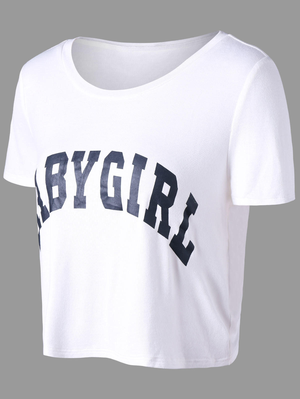 Womens Short Sleeve Cropped T Shirt Unique Letter Print Casual Style Perfect for Summer Outings Wholesale Available