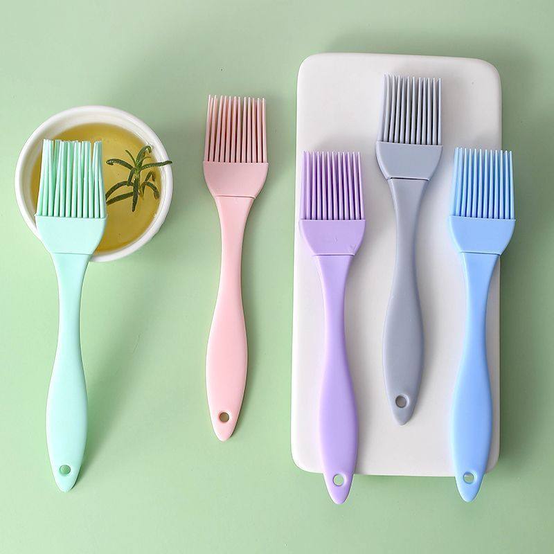Silicone Barbecue Brush, Baking All-In-One Oil Brush, Split Bristle Oil Brush, Food Grade Non-Shedding