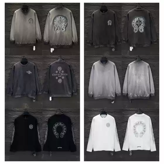 25Ss High-Quality Authentic Version Ch Autumn and Winter New Sanskrit Horseshoe Limited Edition Embroidered Patch Print Sweatshirt in Stock