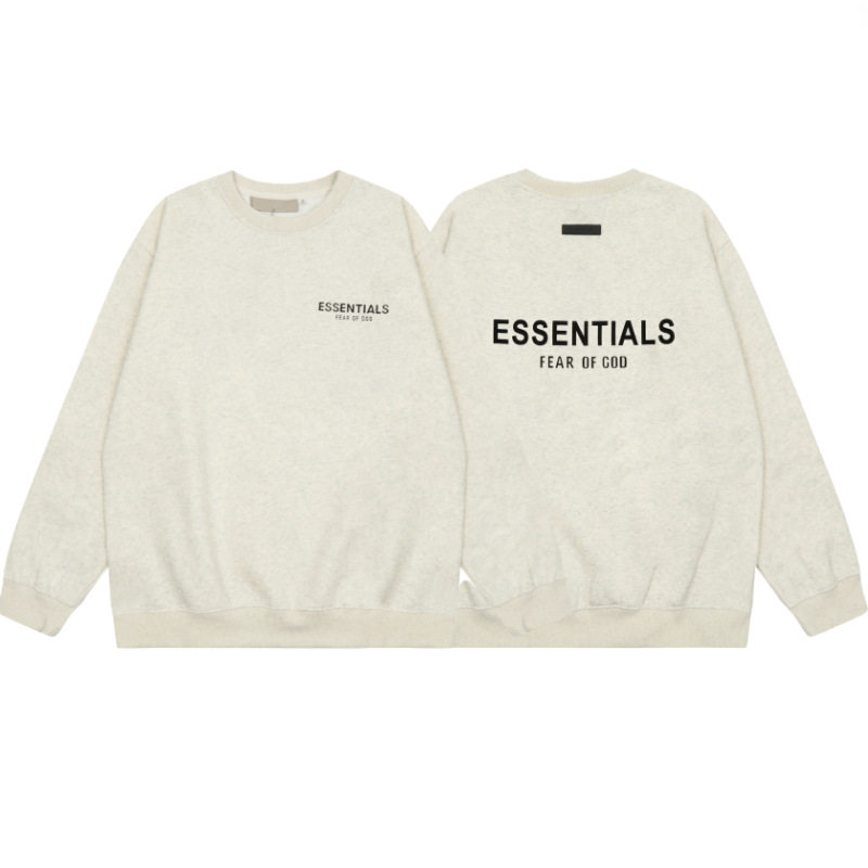 秋冬FOG复线ESSENTIALS植绒字母连帽衫卫衣 男女情侣宽松加绒外套