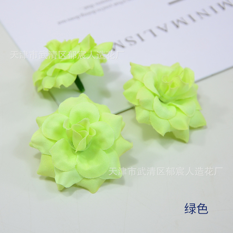 diy仿真绒布玫瑰花朵绢花假花婚庆装饰花金色角玫花头戏曲头花