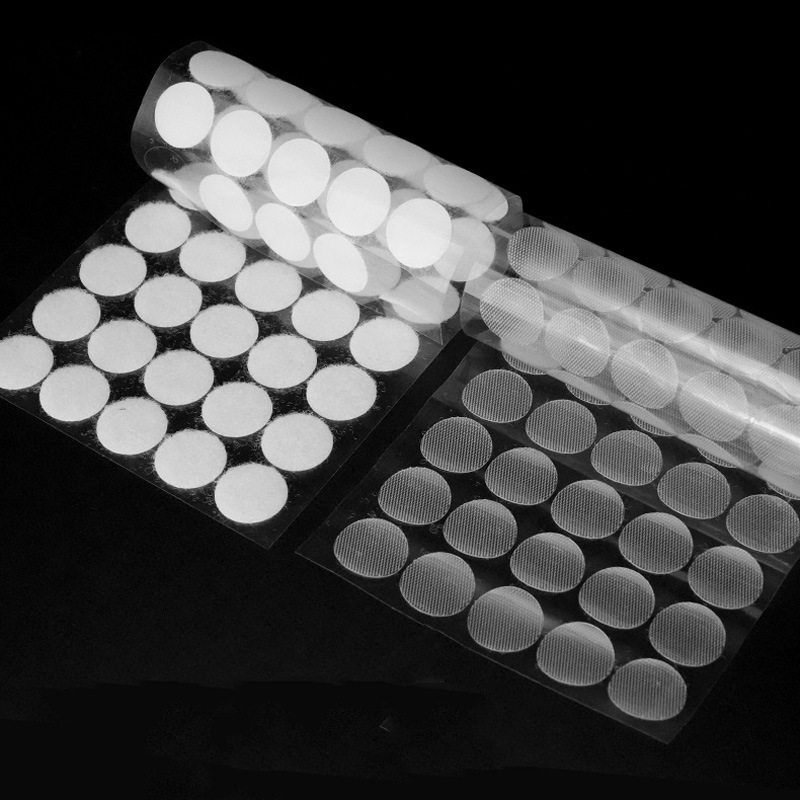 Quiet Book Small Dot Back Adhesive Round Fixed Adhesive Velcro with Double-sided Adhesive Buckle with Adhesive DIY Double-sided Self-adhesive