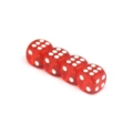 14mm Rounded Clear Dice Red