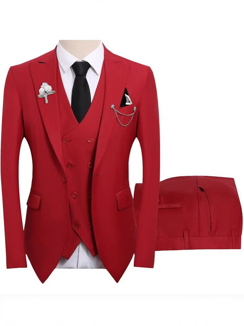 three-piece groom's suit banquet men's suit wedding dress groomsmen suit