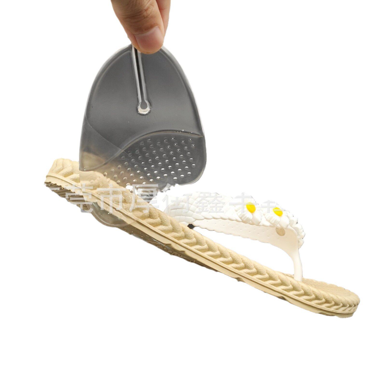 Large forefoot clip pad flip-flop sandals non-slip shock absorption front half pad massage foot half size insoles