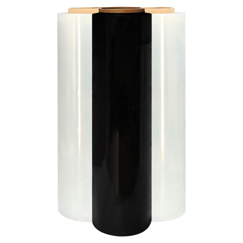 Stretch film custom factory wholesale transparent plastic industrial cling film packing film black packaging film PE wrapping film