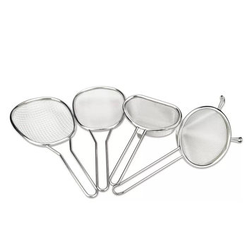 304 Stainless Steel Colander, Food-Grade Kitchen Strainer, Fine Mesh Spoon for Filtering Residue, Noodles, and Preventing Oil Splashes