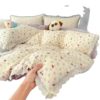 Class a Double-Layer Gauze Bedding Four-Piece Set Pure Cotton Quilt Cover Bed Sheets Quilt Cover Bed Bed Sheets Dormitory Three-Piece Set 4