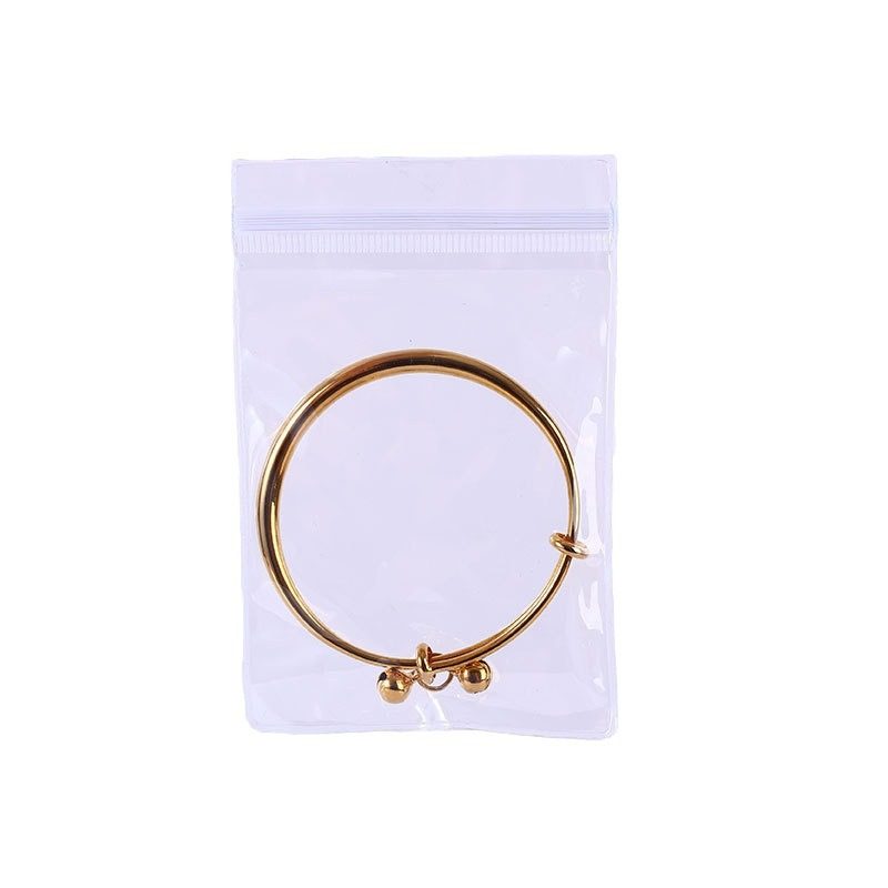 Thick transparent PVC earrings jewelry storage sealed bag pinch music self-sealing bag Wenwan bracelet self-sealing packaging bag