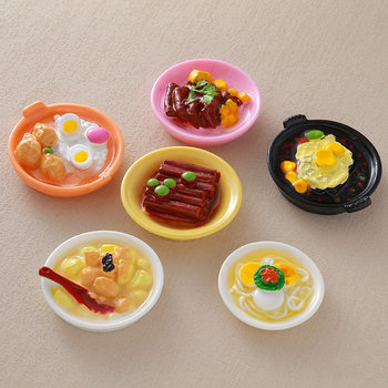 Large size food and play home cooking diy cream glue refrigerator sticker resin accessories desktop ornaments resin accessories