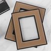 Simple Modern orange high-end leather decorative line photo frame 67-inch bedroom study desktop decoration home decoration