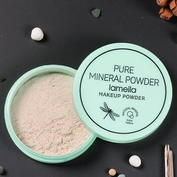 Lamela Makeup Setting Powder Loose Powder Honey Powder Cake Long-Lasting Moisturizing Oil Control Waterproof Men and Women Concealer Dry Powder to Brighten Skin Tone