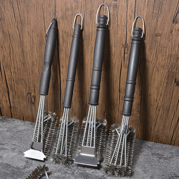Wire brush cleaning brush grill tools BBQ cleaning grill brush wire brush grill net brush grill cross border