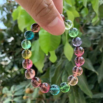 Boutique Brazil Natural Tourmaline Rainbow Candy Color Standard Crystal Pixiu Hipped Bracelet Butterfly Original Stone Large Cong