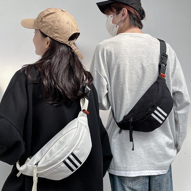 Ins Casual Chest Bag Men's Crossbody Bag Girls Sports Versatile Shoulder Small Backpack Lightweight Mobile Phone Waist Bag Portable