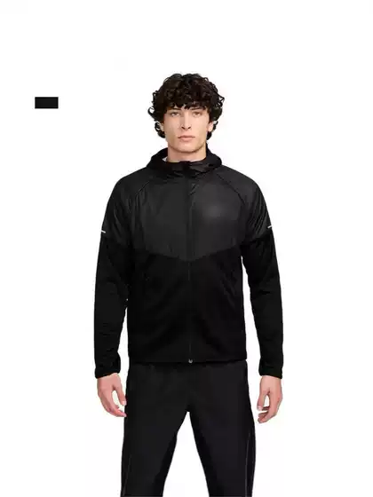 Spring and Autumn Windbreaker Men's Running Tops Top Outdoor Sports Windproof Warm Hooded Plaid Fz1112-010