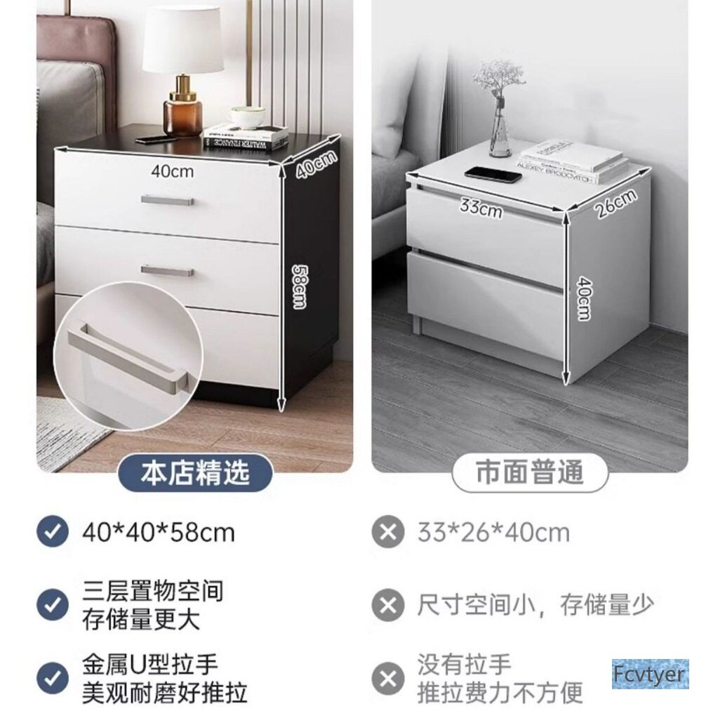 Bedside Table Simple Modern Bedside Storage Cabinet Home Bedroom Bedside Cabinet Multi-Functional Rental Room Simple Storage Cabinet