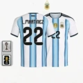 Argentina home jersey, number 22, with captain's armband