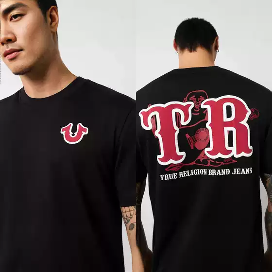 True Religion T-Shirt Women Short Sleeves Men Vintage Casual
