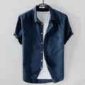 navy blue short sleeve