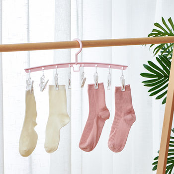 8 clip dormitory drying rack socks drying rack drying rack multi-clip windproof cool underwear underwear baby drying socks God