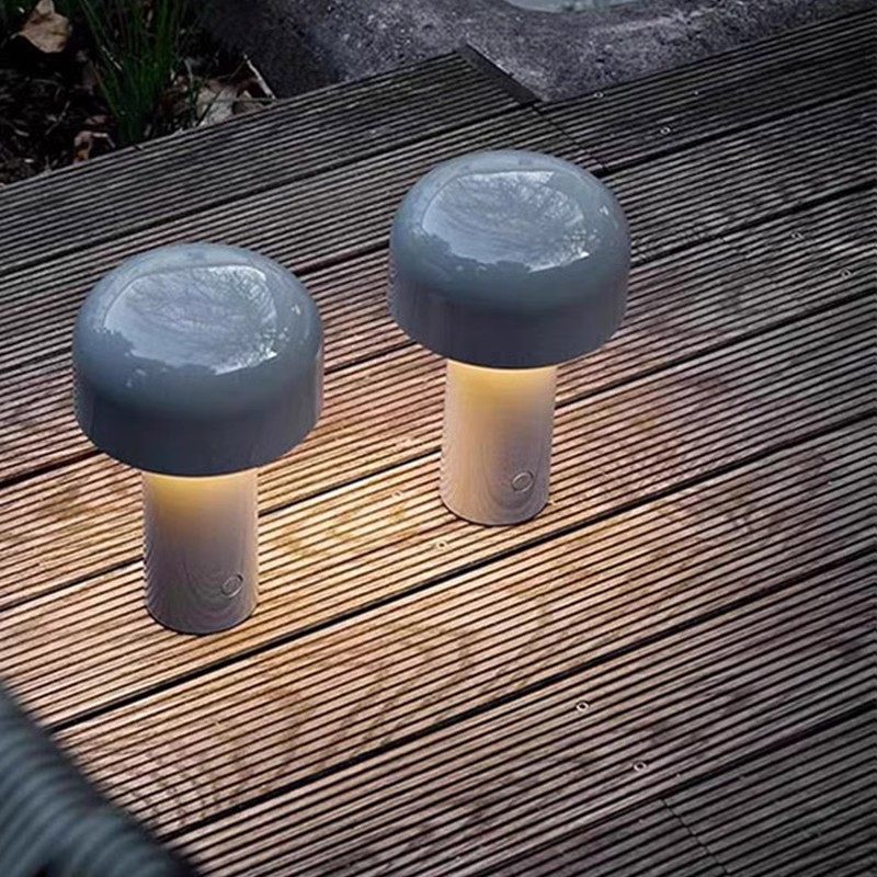 Modern engraved Italian mushroom rechargeable table lamp dimming bedroom bedside portable atmosphere lamp factory direct sales