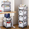 School Bag Storage Rack Movable Cart Book Storage Rack Artifact Household Multi-Layer School Bag Storage Cabinet Under Table