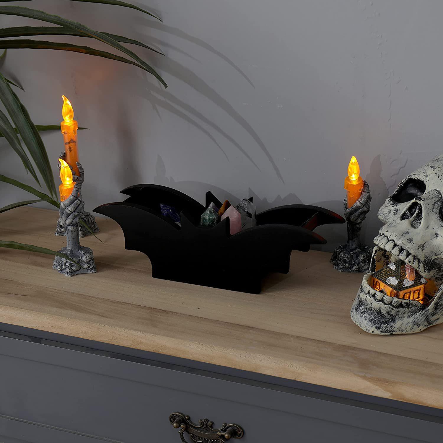 Bathroom Decorative Box, Cosmetics Storage Tray, Crystal Display Tray, Wooden Storage Box, Solid Wood Dressing Table, Large Capacity