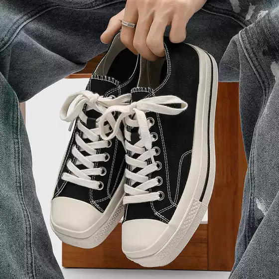 2026 Autumn New Couple Shoes Casual Versatile Retro Classic Fabric Trendy Men's Shoes Low-Top Simple Skate Shoes