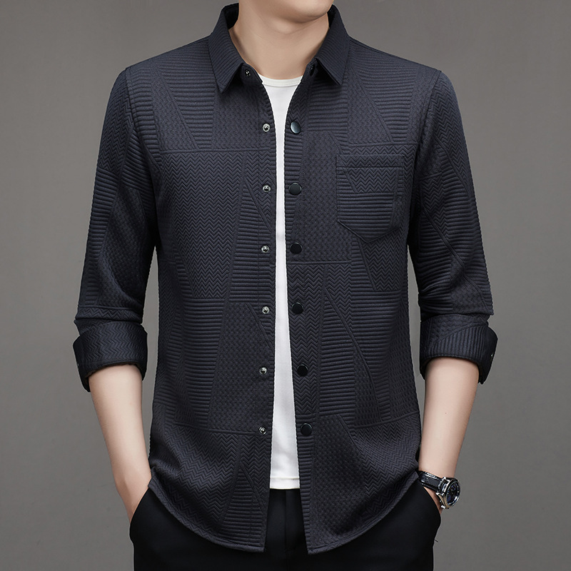 Áo Sơ Mi Nam Dài Tay Họa Tiết Hoa Hàng Mùa Xuân Thu Đông