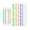Factory wholesale log point drill pen 5 double head point ball pen indentation pen acrylic point flower pen nail pen suit